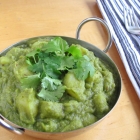 Hariyali aloo - Cilantro & mint potato curry